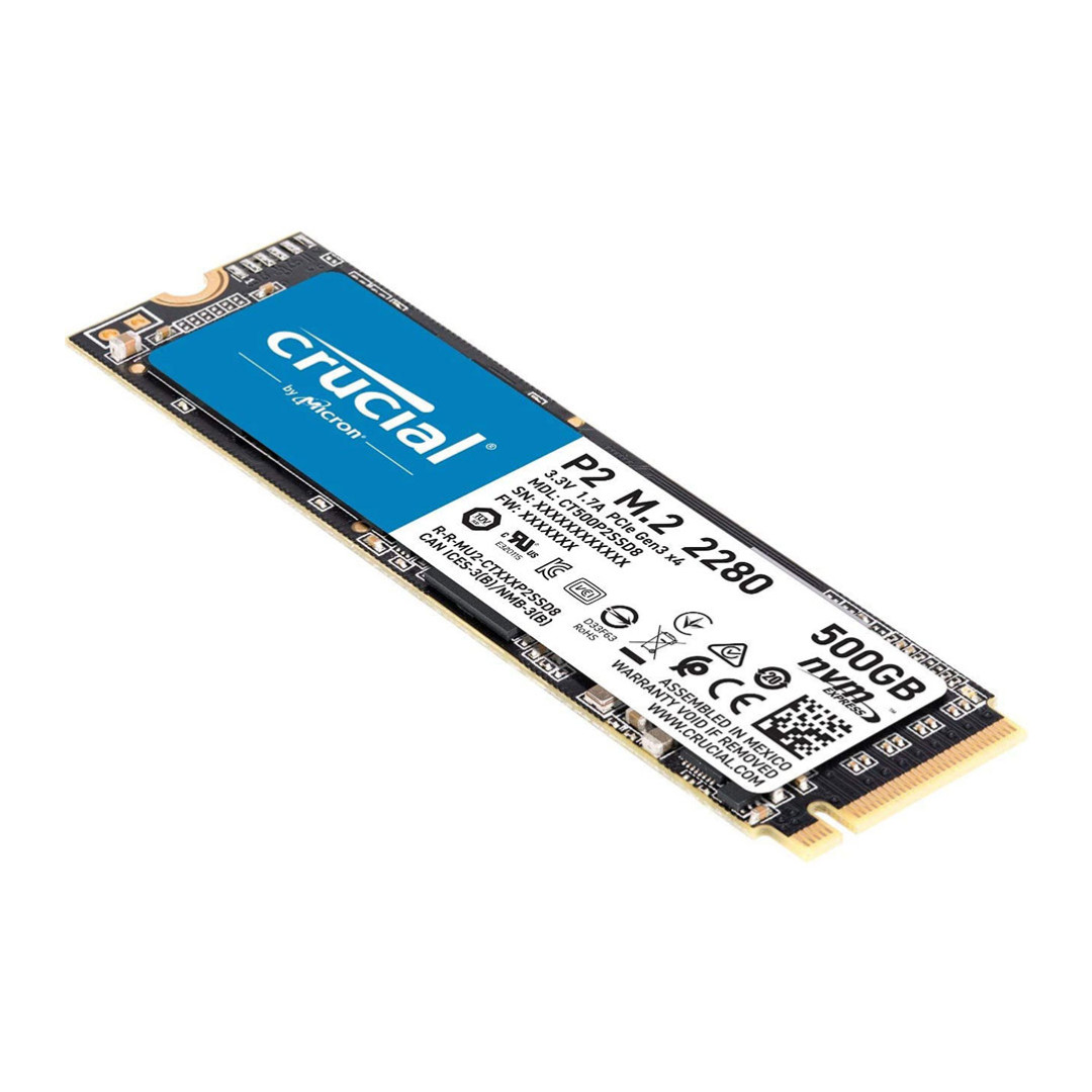 حافظه اس اس دی اینترنال کروشیال مدل P2 M.2 NVMe PCIe ظرفیت 500 گیگابایت