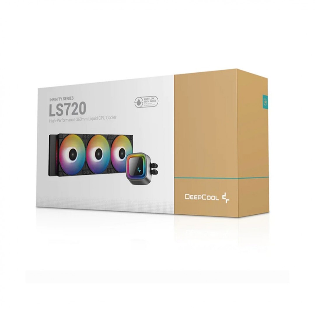 خنک کننده مایع پردازنده دیپ کول مدل LS720 Black با نورپردازی RGB