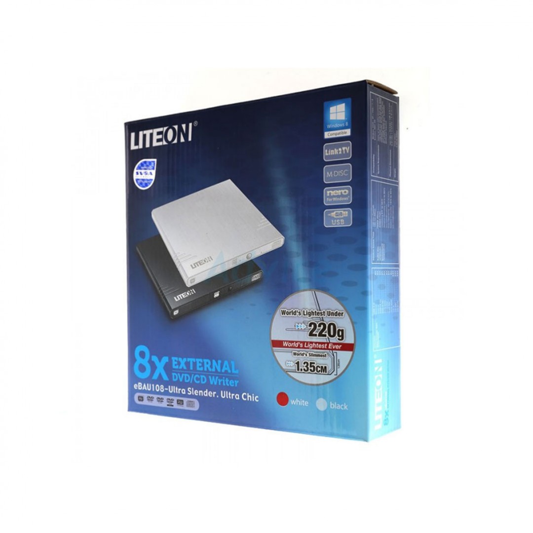 درایو DVD اکسترنال لایت آن مدل eBAU108 با قابلیت لینک به تلویزیون 