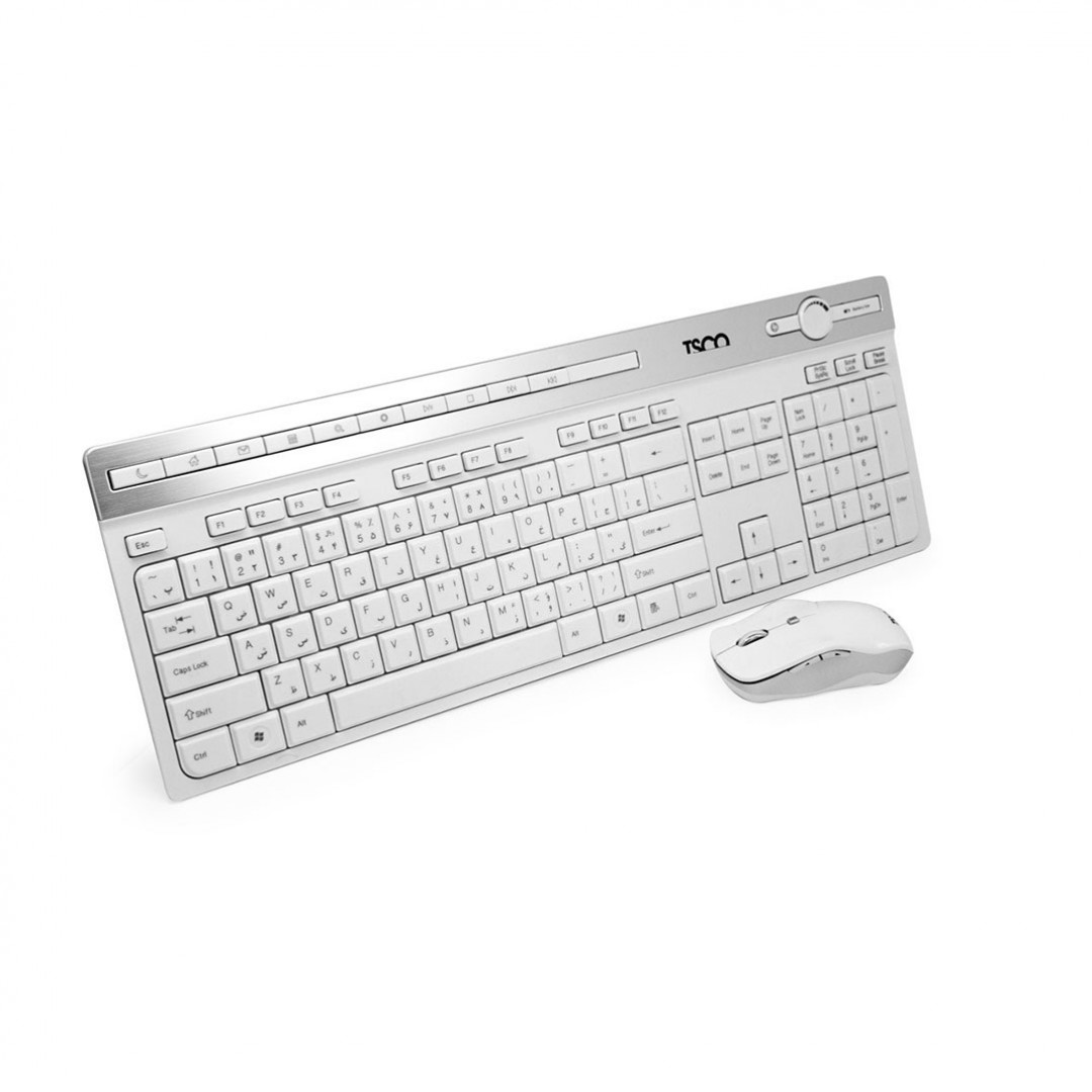 کیبورد و ماوس بی سیم تسکو مدل TKM7106W با حروف فارسی